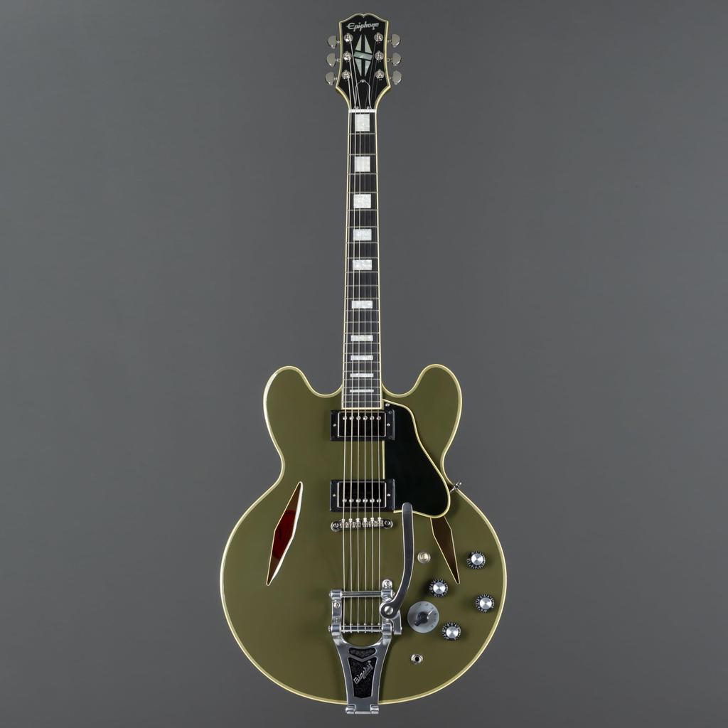 Epiphone Shinichi Ubukata Olive Drab Electric Guitar Shinichi Ikugata Signature Epiphone ES-355 Ver.02