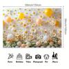 Lebendiger Gänseblümchen- und Ballon-Hintergrund Gelbe Weiße Blumenszene Fotografie Hintergrundtuch