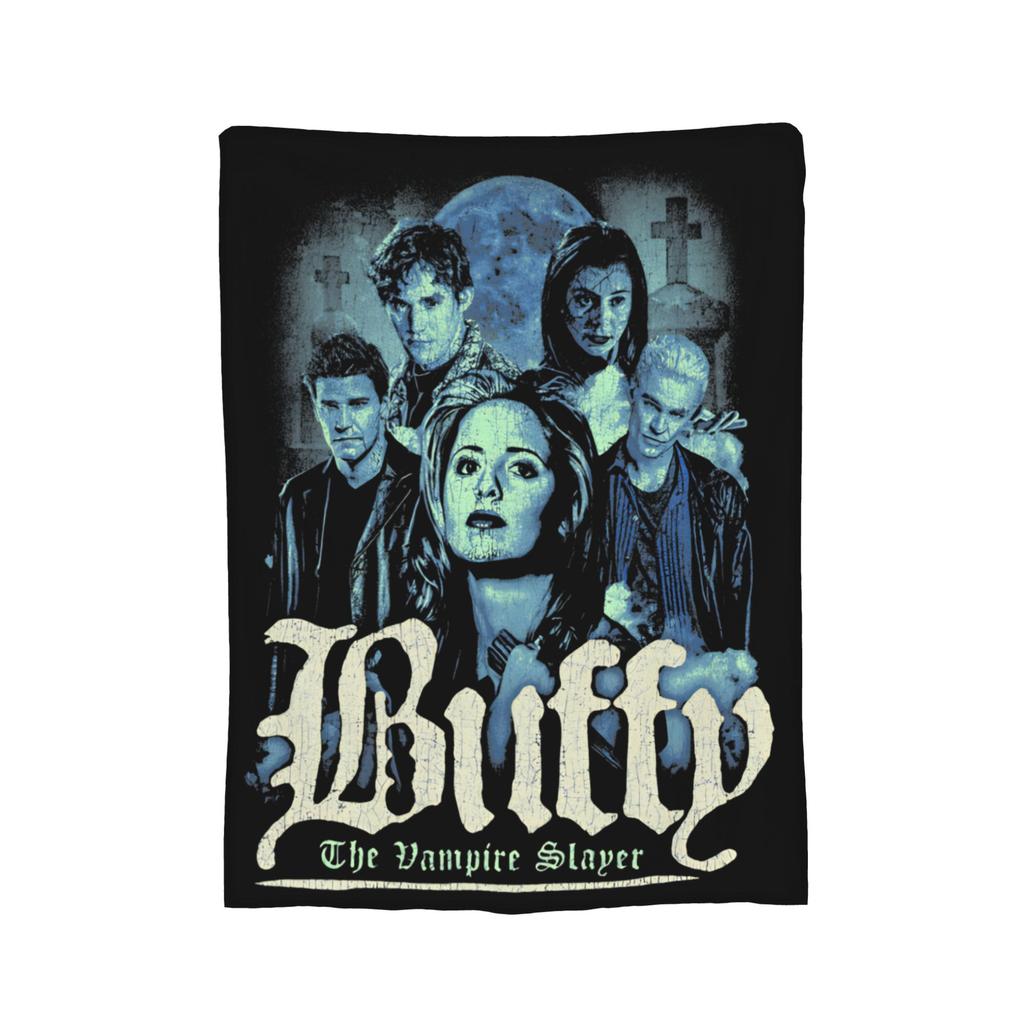 Buffy the Vampire Slayer Horror Blankets  Flannel Funny Soft Throw Blanket for Bedding Lounge Spring/Autumn,
