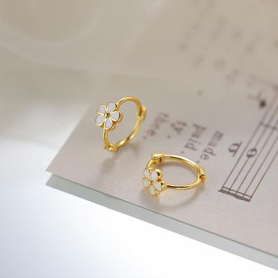 Flower Ear Buckle Summer Simple Light Luxury Versatile Small Flower Earrings Earrings