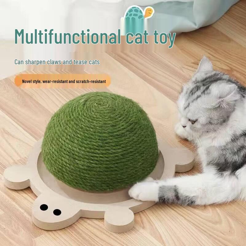 Yunxiaoshi Schildkrötenförmiger Sisal-Kratzbaum für Katzen