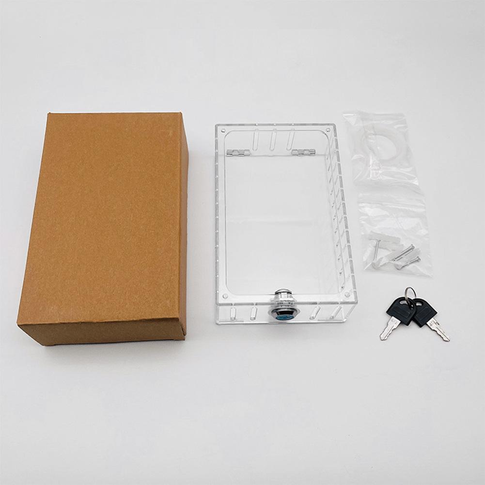 Thermostat Lock Box with Key Clear Large Thermostat Cover Acrylic Thermostat Guard AC Lock Box Cover for Home Thermostat On Wall