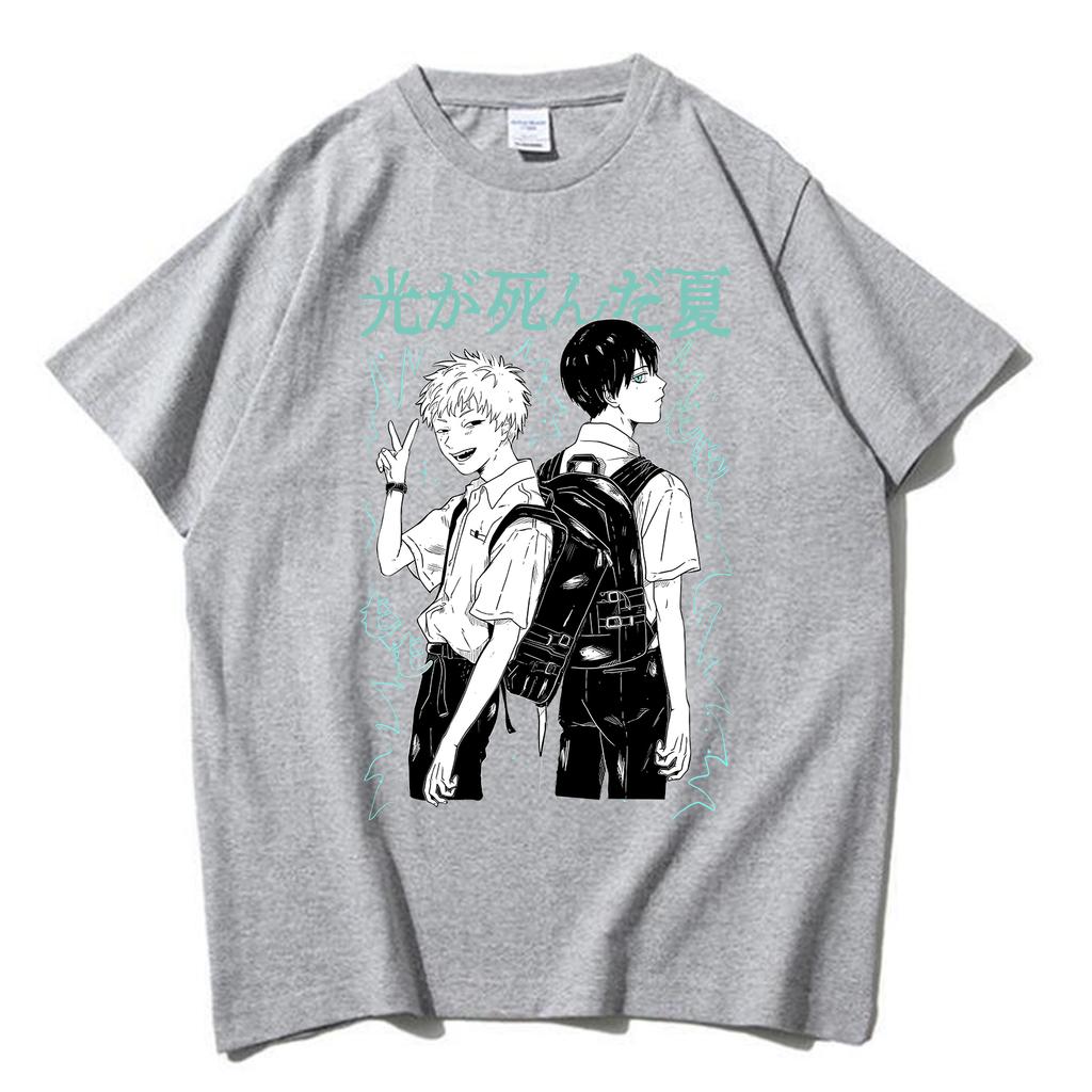 Camisetas Summer Hikaru Died Anime Manga Tee Gola Redonda Camiseta de Verão Harajuku Feminina Masculina Roupas de Algodão