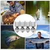 4Pcs PE Plastic Portable Fishing Feeder Lure Bait Cage Tackle Accessories with WeightM