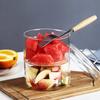 1Pcs Heat Resistant Glass Bowl Stackabe Round Fruit Salad Bowls Clear Kitchen Food Storage Container Salad Bowl Tableware