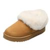 Mao Mao Mouth Snow Boots Women's Winter New Large Size Flat Bottom Short Tube Lazy Cotton Boots Women