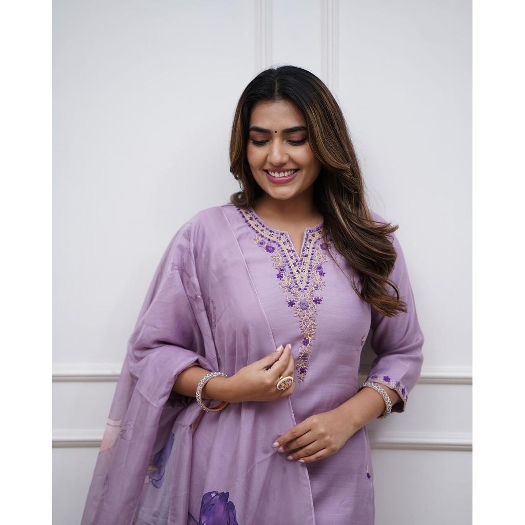 Women Indian Rayon Kurta Pant Dupatta Set Designer Party Wear Top Tunic Kurti VSO-1716 c