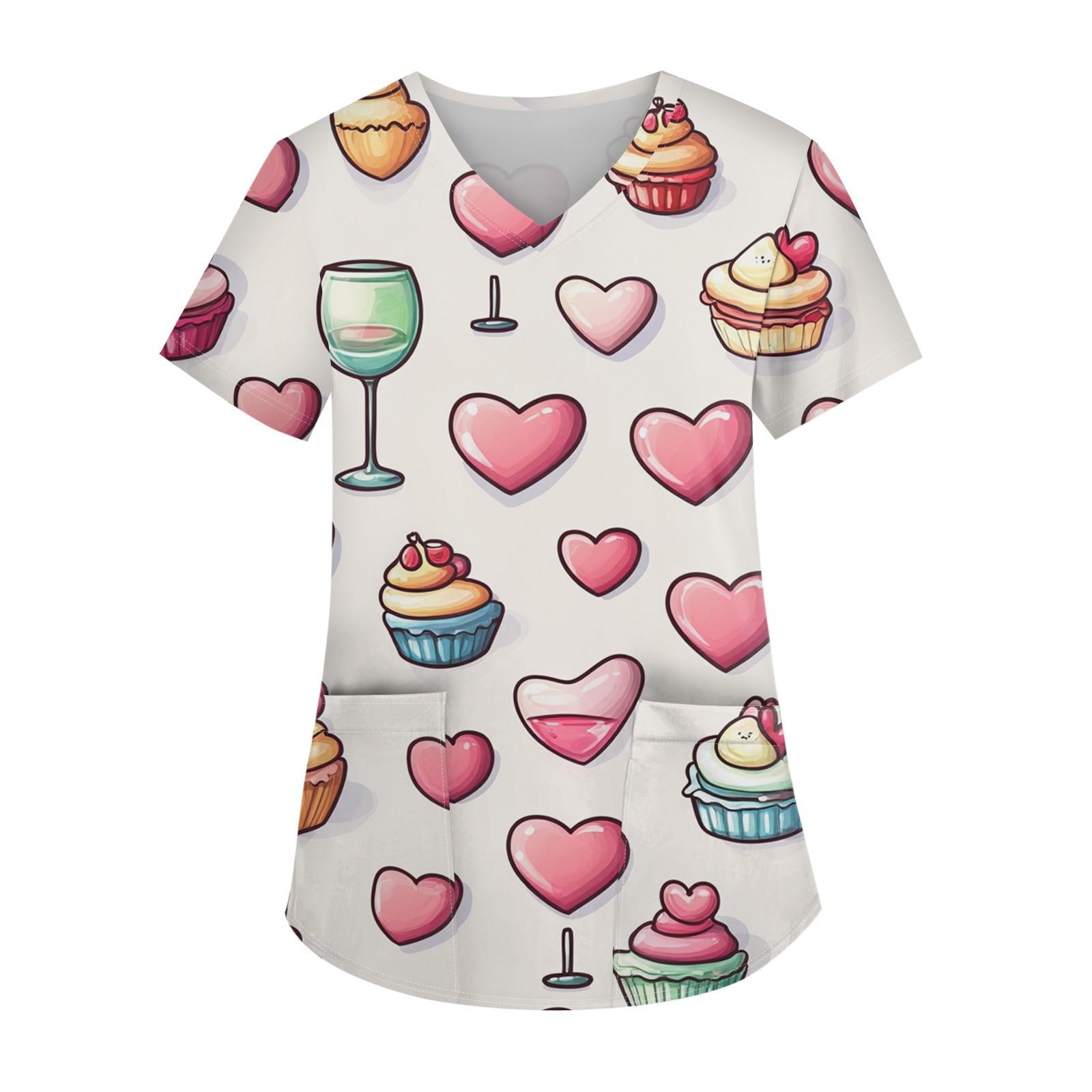 

Женская рабочая униформа с принтом, защитная рабочая униформа с V-образным вырезом и карманом L бежевый