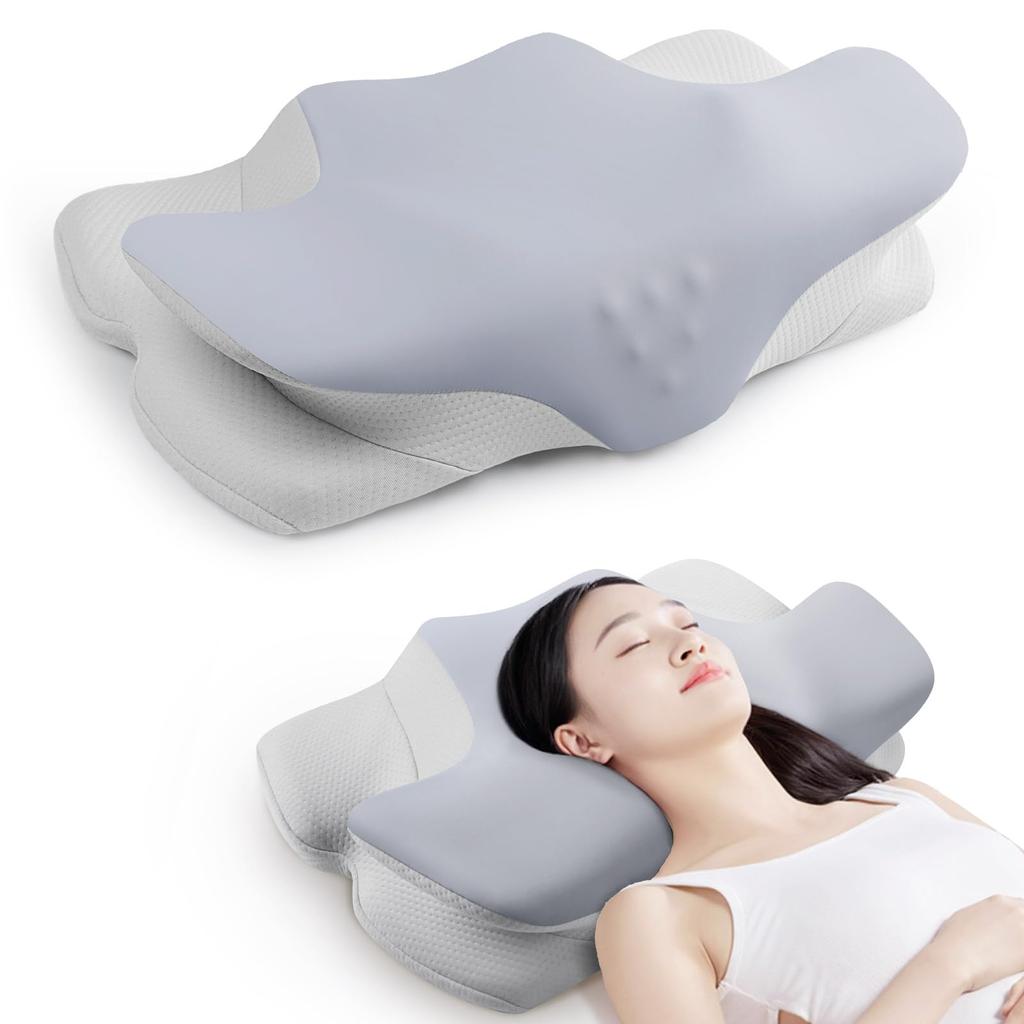 This comfortable pillow relieves neck pain and promotes a good night's sleep. It's a memory foam pillow perfect for back and side sleepers, and it's