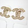 [Pre-owned] CHANEL Coco Mark Rhinestone Earrings/j55-47
