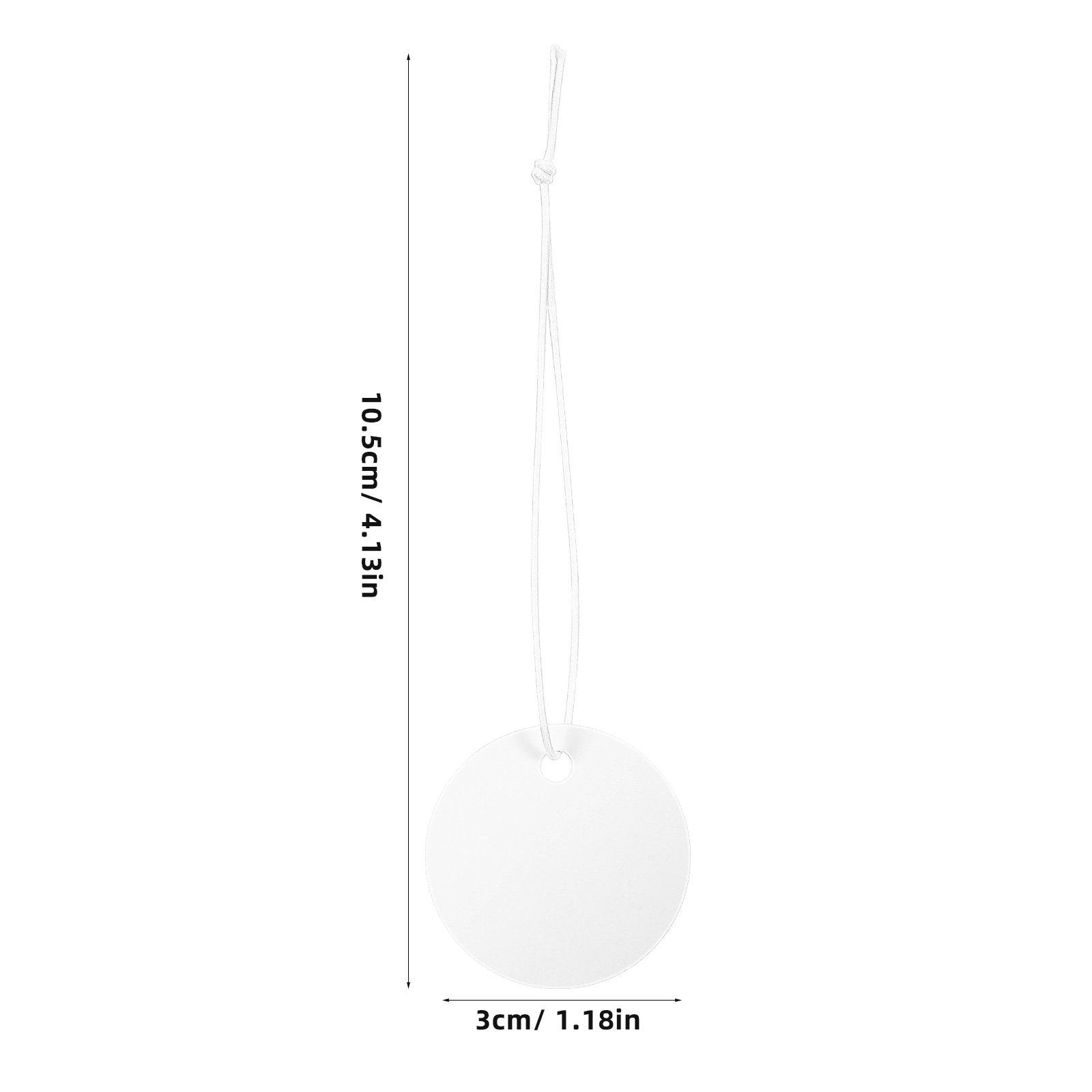 

100Pcs Circular Paper Tags with Elastic Cord Writable Gift Labels for Jewelry Accessories Clothing Price Marking Elegant