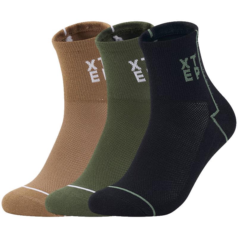 

Xtep Men s Sports Mid-calf Socks (3 Pairs) One Size