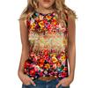 Floral Oil Painting 3D Print Tank Tops Women O-Neck Casual Vest Off Shoulder Y2k Elegant Sleeveless Top Camisole Woman Clothing