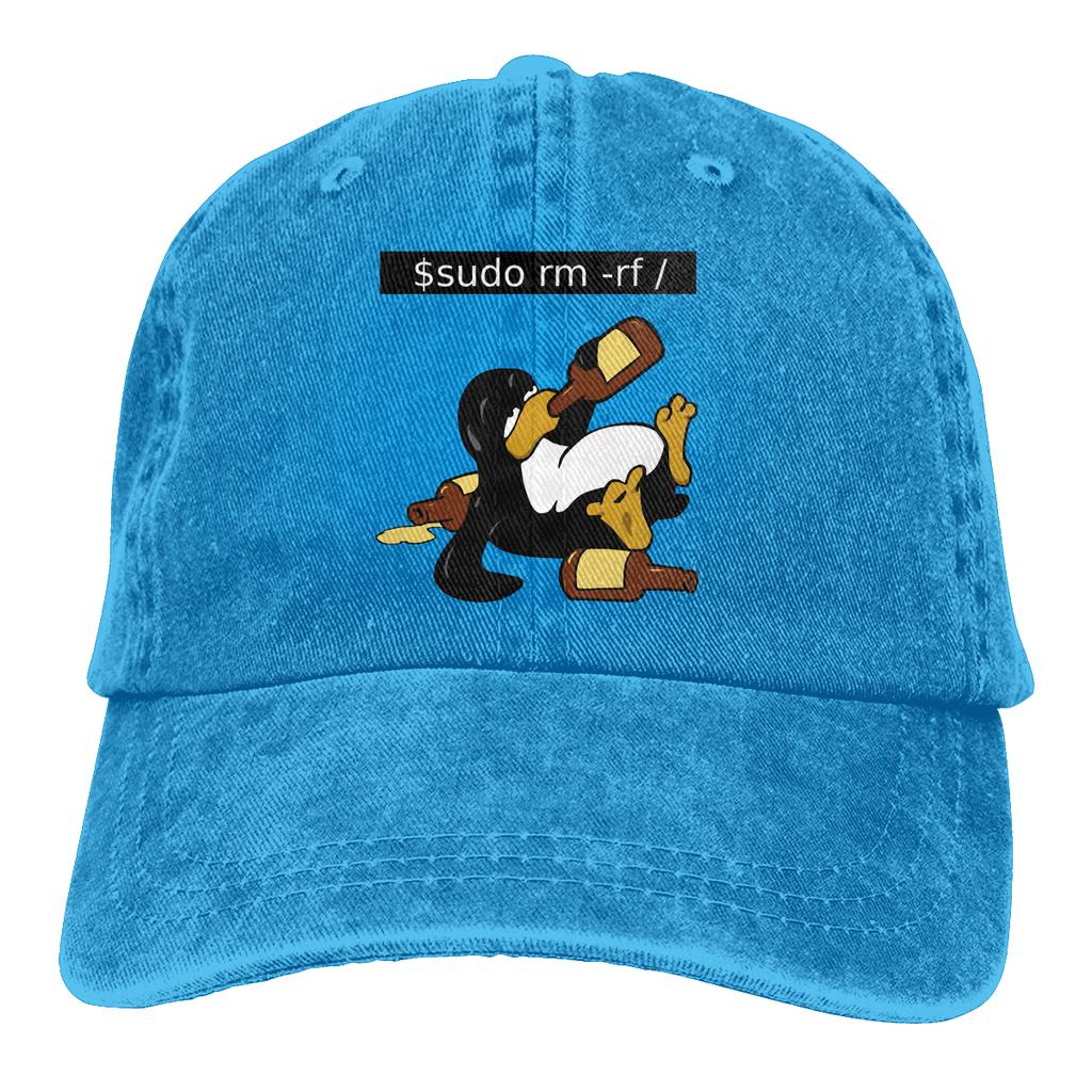 Command Baseball Caps Peaked Cap Linux Operating System Tux Penguin Sun Shade Hats for Unisex