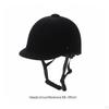 Casco de Montar de Terciopelo con Carcasa Redondeada, Ala Corta Negra, Equipo Deportivo para Jinetes
