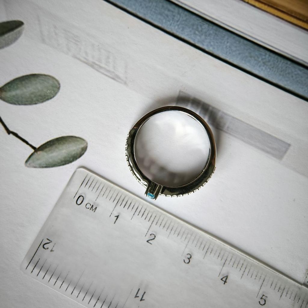 Серебряное кольцо с топазом Лондон Блю 0.527ct, вес изделия 2,44 гр (2188698)