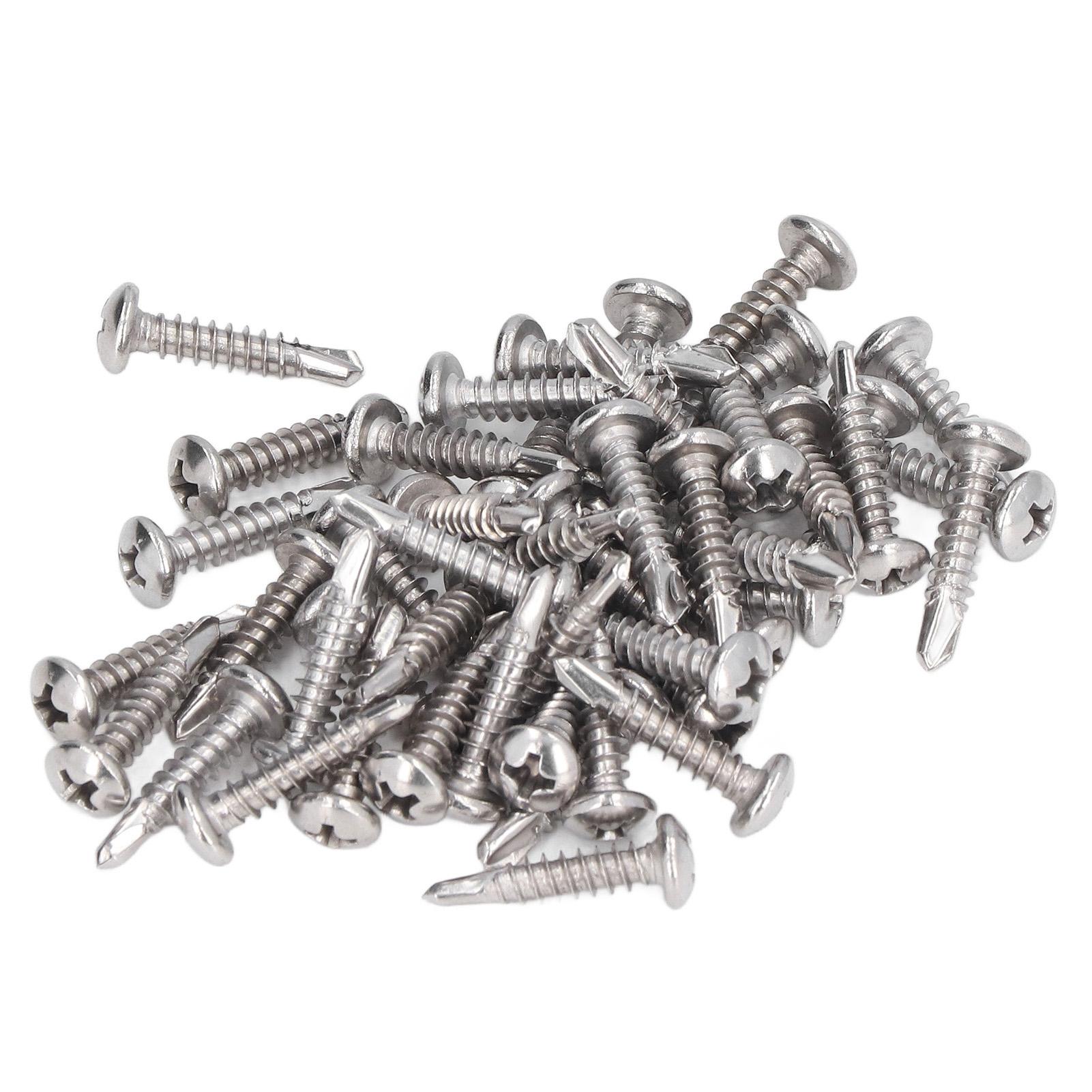 

100 шт. Саморезы из нержавеющей стали с круглой головкой M4.2x19 Набор крепежных аксессуаров