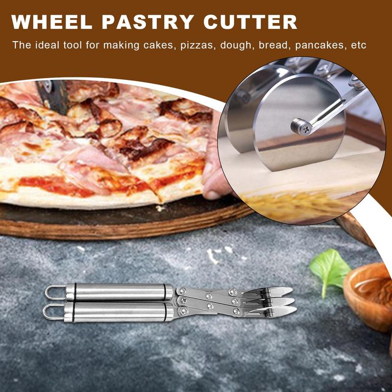 3/5 Radschneider Teigteiler Teigmesser Flexible Rollklinge Pizza Gebäck Schäler Edelstahl Backform Werkzeug Backgeschirr