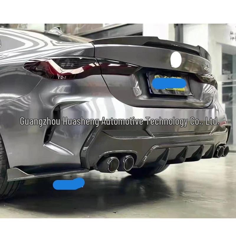 3D Style Carbon Fiber Rear Diffuser & Corner Extensions for BMW 4 Series G22 Coupe