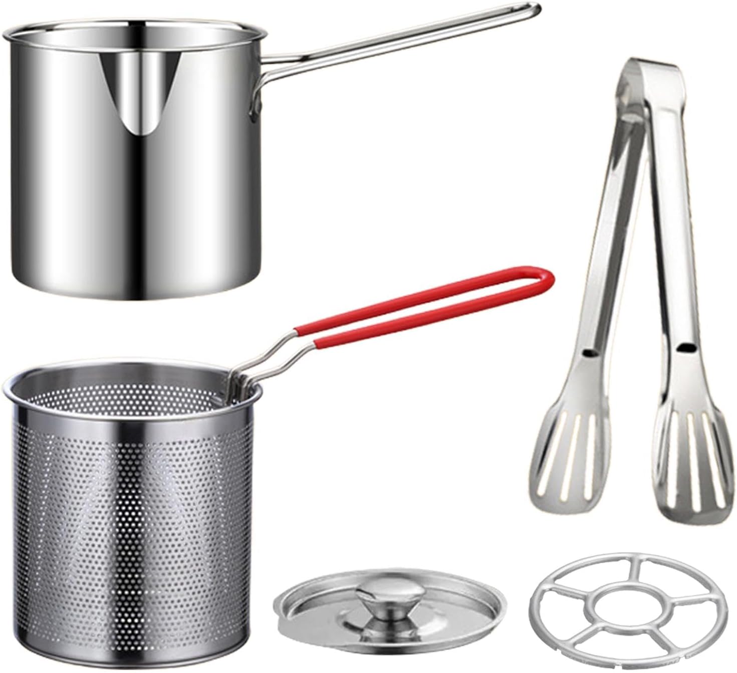 

Steel Deep Fryer Pot with Basket, Stove Top Deep Fryer with Easy Grip Handle, Large Capacity United States
