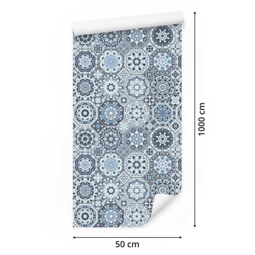 Colorful mosaic wallpaper in oriental style for living room and bedroom 50x1000