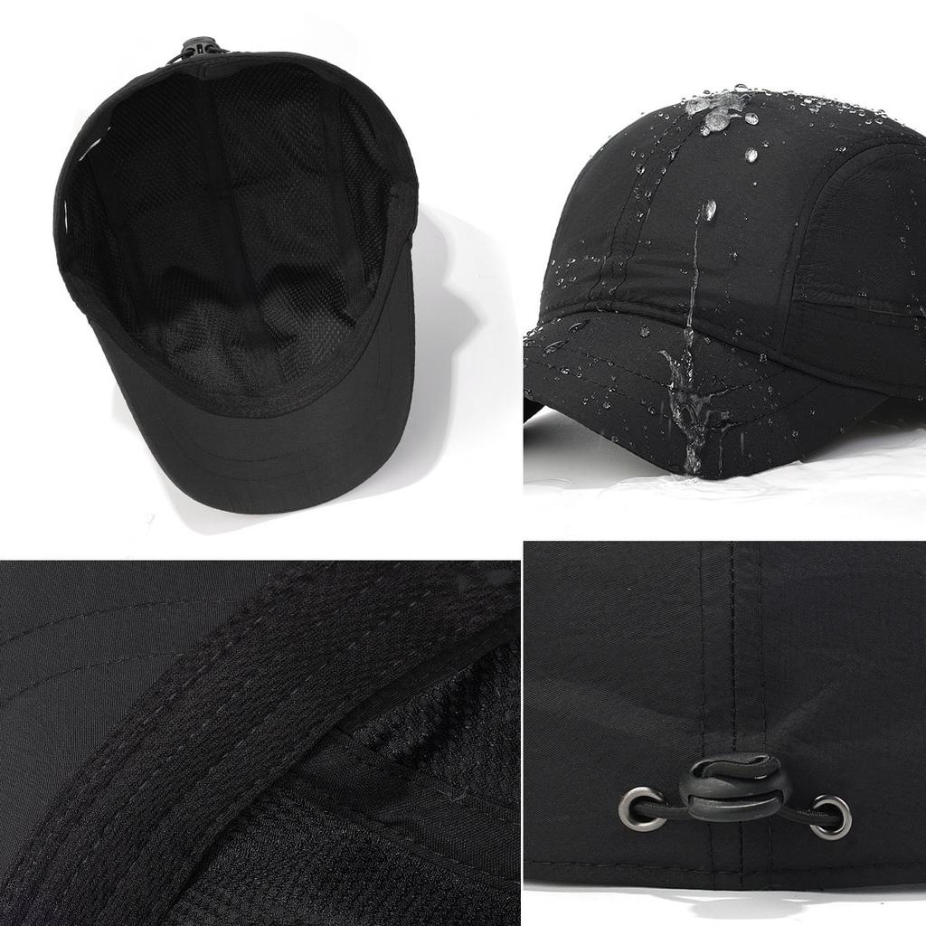 Short-Brimmed Solid Color Baseball Cap Outdoor Quick-drying Golf Fishing Hat Summer Breathable Adjustable Sun Protection Hats
