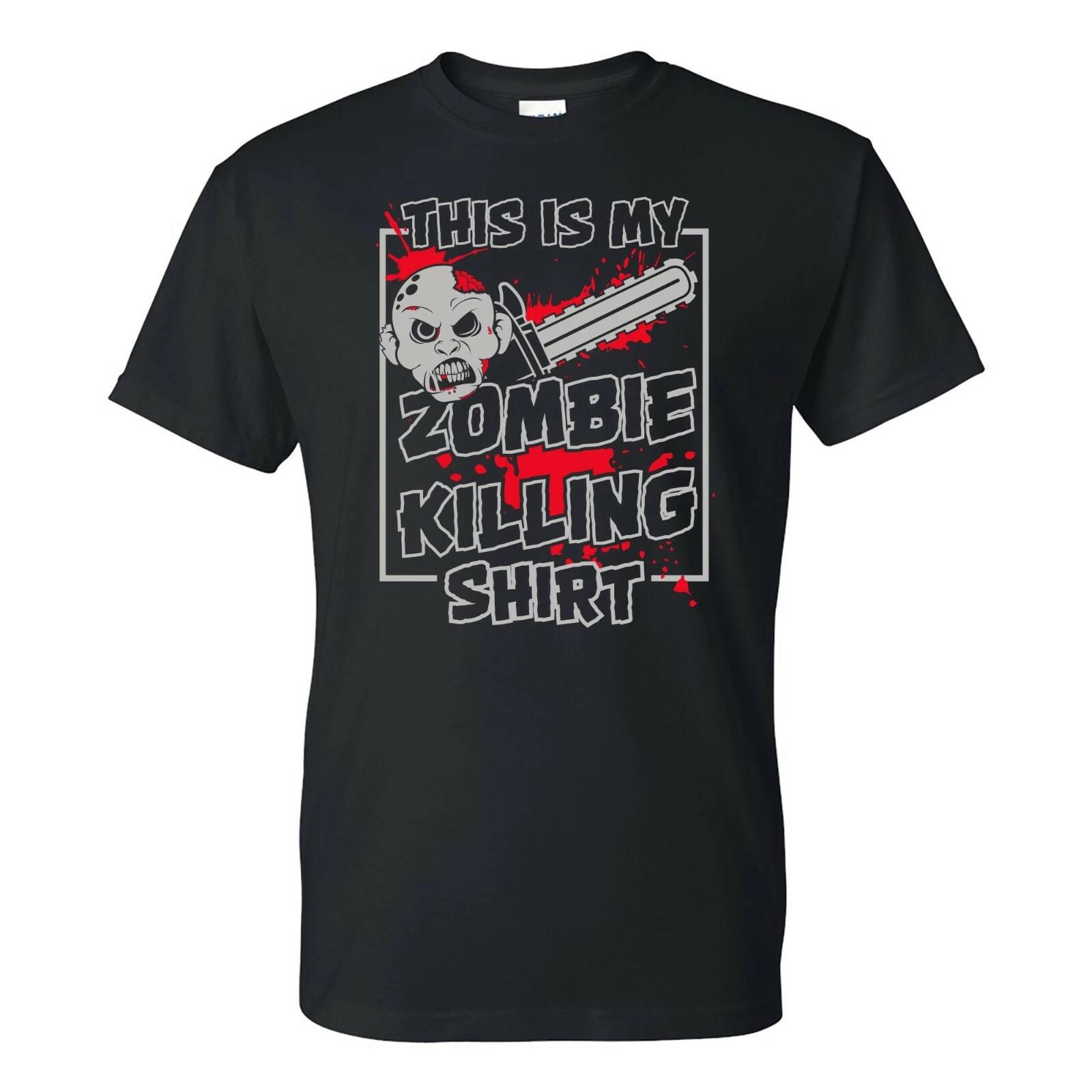 This is My Zombie Killing Shirt - Halloween Hunter Undead Chainsaw T Shirt S