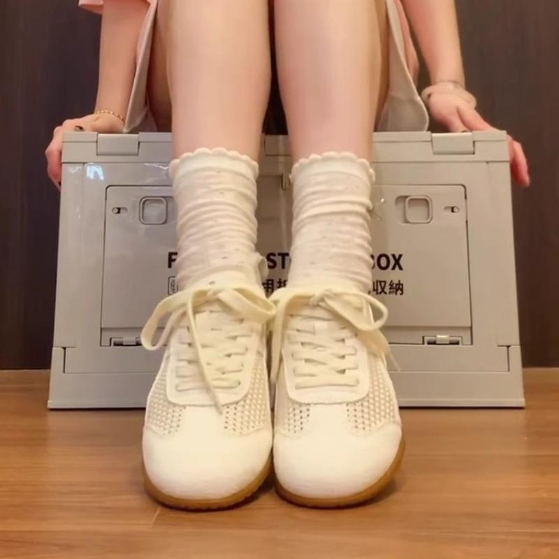Flat Bottom Inner Height Increase Mesh Breathable Women's Summer New Soft Bottom Versatile Casual Sports Shoes