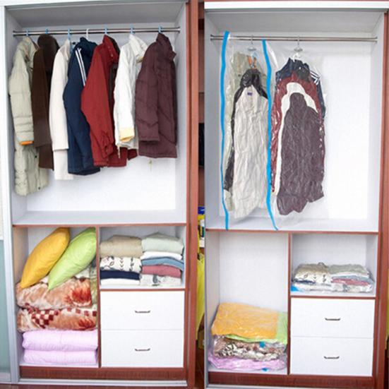 Vakuumversiegelte, platzsparende Aufbewahrungstasche für komprimierte Kleidung, Decken, Organizer