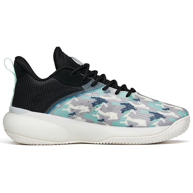 New Anta Cushioning Anti Slip And Wear Resistant Low Top Performance Basketball Shoes Men's White Green Black 112211615-4