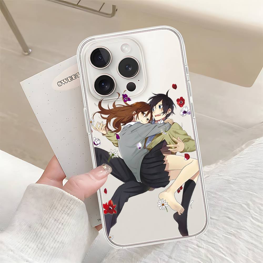 Cute Anime Horimiya Phone Case For IPhone 17 16 15 14 Plus 13 12 11 Pro Max Phone Back Cover Transparen