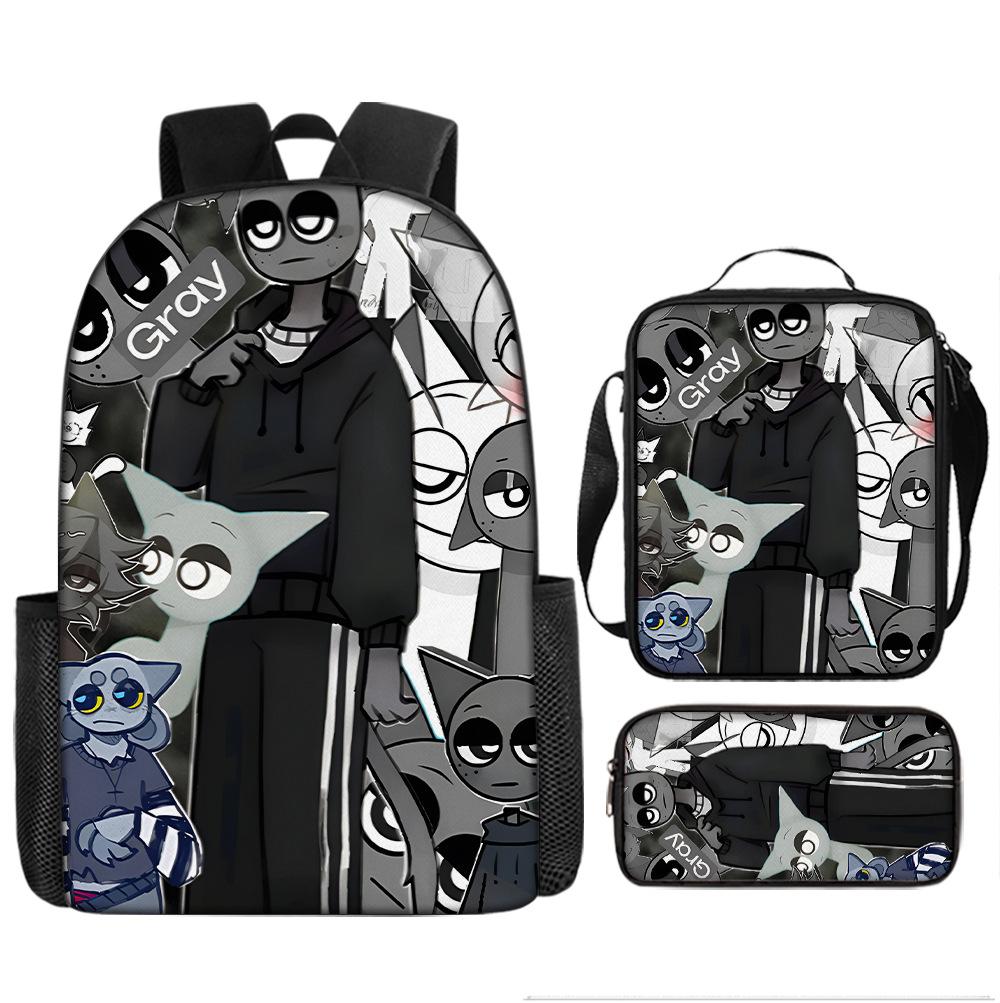 Sprunki Rhythm Box Backpack Primary School Third and Fourth Grades Lightweight Student School Bag