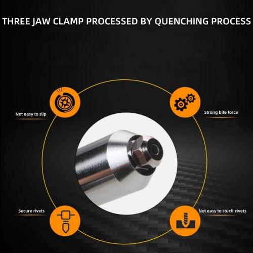 YWHWXB Riveter Tool, Rivet Gun, Nut Gun, Electric Rivet Nut Rivet Tool, Hand Riveter with 8mm Shank and Hex Wrench, 2.4mm/3.2mm/4.0mm/4.8mm