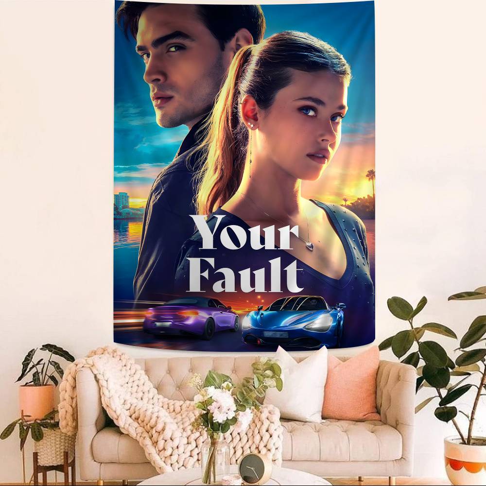 My Fault Culpa Mia 2023 Movie Vintage Hippie Wall Hanging Tapestries Bohemian Wall Tapestries Mandala INS Home Decor