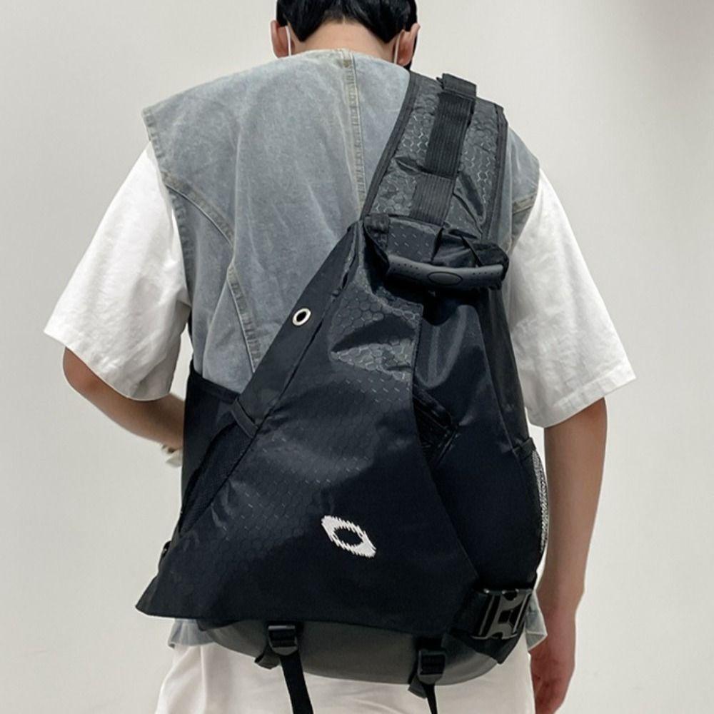 

Large Capacity Men s Chest Pack Nylon School Tote Bag Casual Crossbody Bag Unisex жовтий