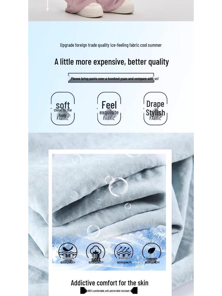 GUJIN Women's Draped Wide-Leg Casual Pants