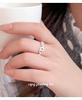 Cuiyan S925 Silver Korean Style Pig Nose Open Finger Ring for Women