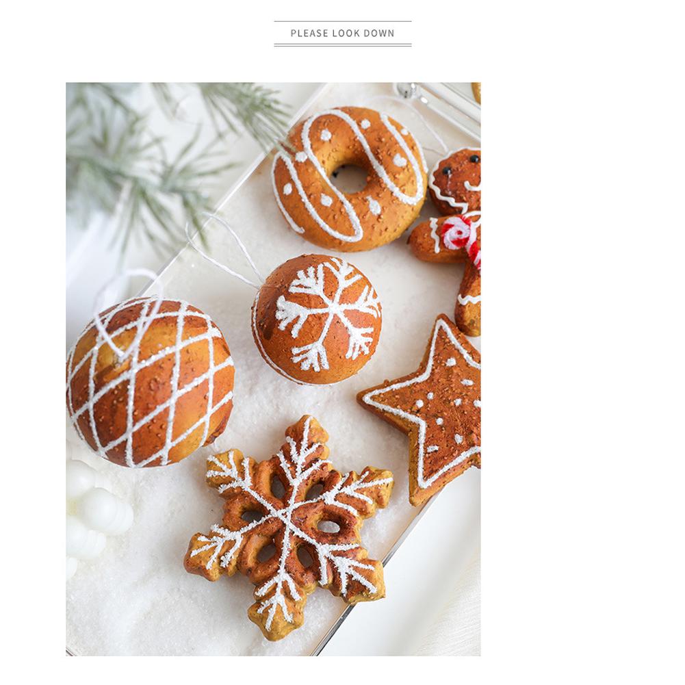 Holiday Foam Ornaments Set of 6 Featuring Snowflake Star Cookie Man Ball for Christmas Tree Decoration and DIY Crafts