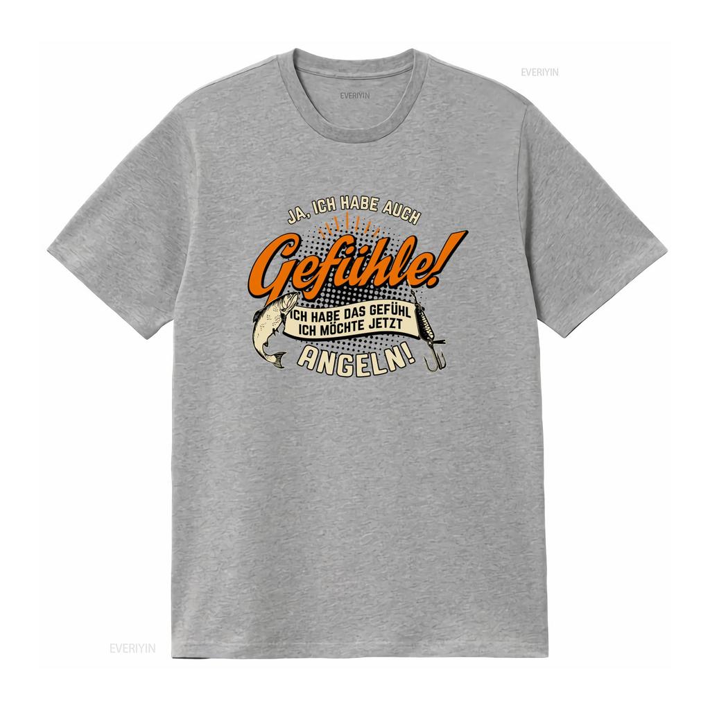 Angler Fishing Feel T Shirt for Men with Funny Sayings Ich Habe Das Gefühl Möchte Jetzt Angeln vintage Washed Unisex
