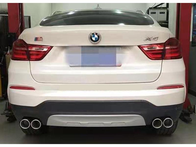 BMW X3/X4 Dual-Outlet Tailpipe Exhaust: Stainless Steel & Carbon Fiber Square Tip