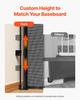 Retractable Baby Gate, Extends to 1850 mm Wide, 795 mm Tall, with Security Lock, Easy to Use, Walk Through Without Tripping, Mesh Dog Gate for Stairs,
