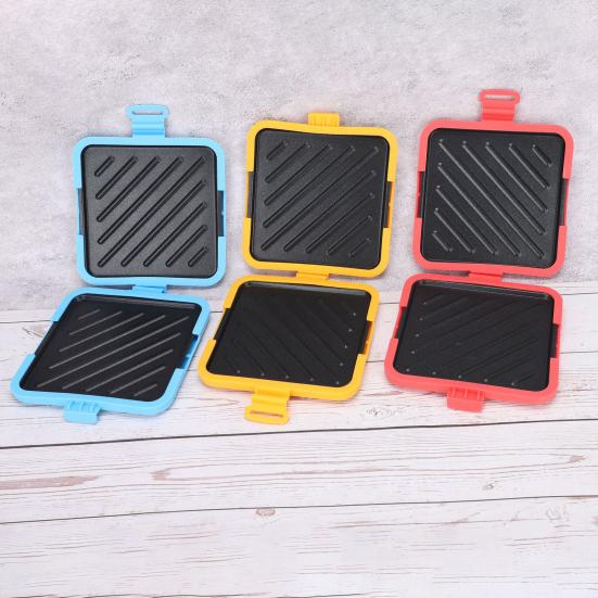 Microwave Toaster Sandwich Maker Baking Pan Non-Stick Dishwasher Safe Fast Even Cooking Sandwich Grill Pan for Home Office Breakfast