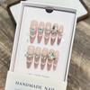 Dairuisen Purple Cat Eye Manicure: Handmade Wearable Nails with Crushed Diamond Detachable Pieces