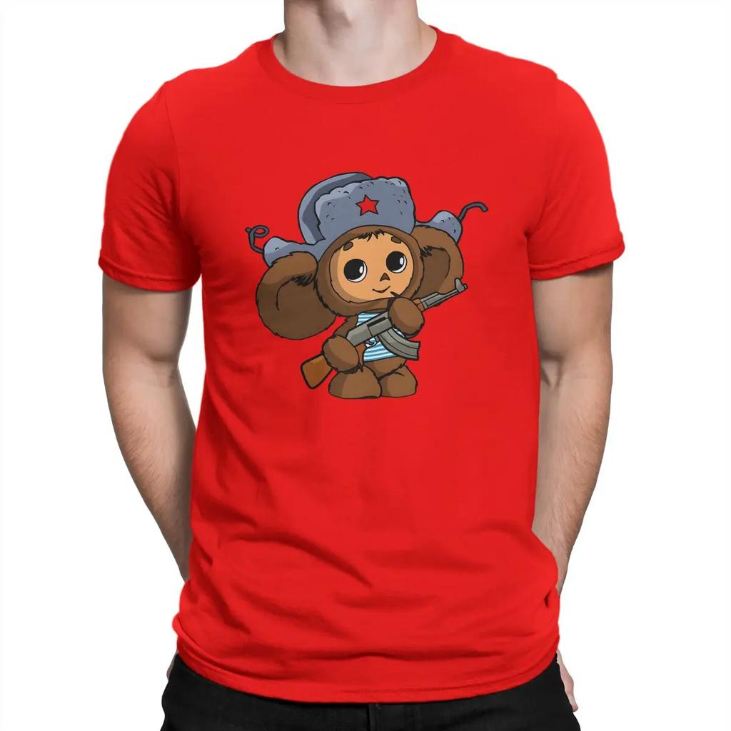 T-shirt Cool Cheburashka Uomo Cheburashka Novità T-shirt in Puro Cotone Girocollo Manica Corta Abbigliamento Stampato Grafico