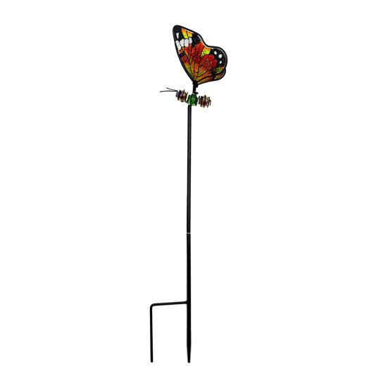 Colorful Butterfly Garden Stake Outdoor Butterfly Ornament Glow in The Dark Butterfly Yard Art Stake for Planter Flower Bed Patio Lawn Pathway Decor