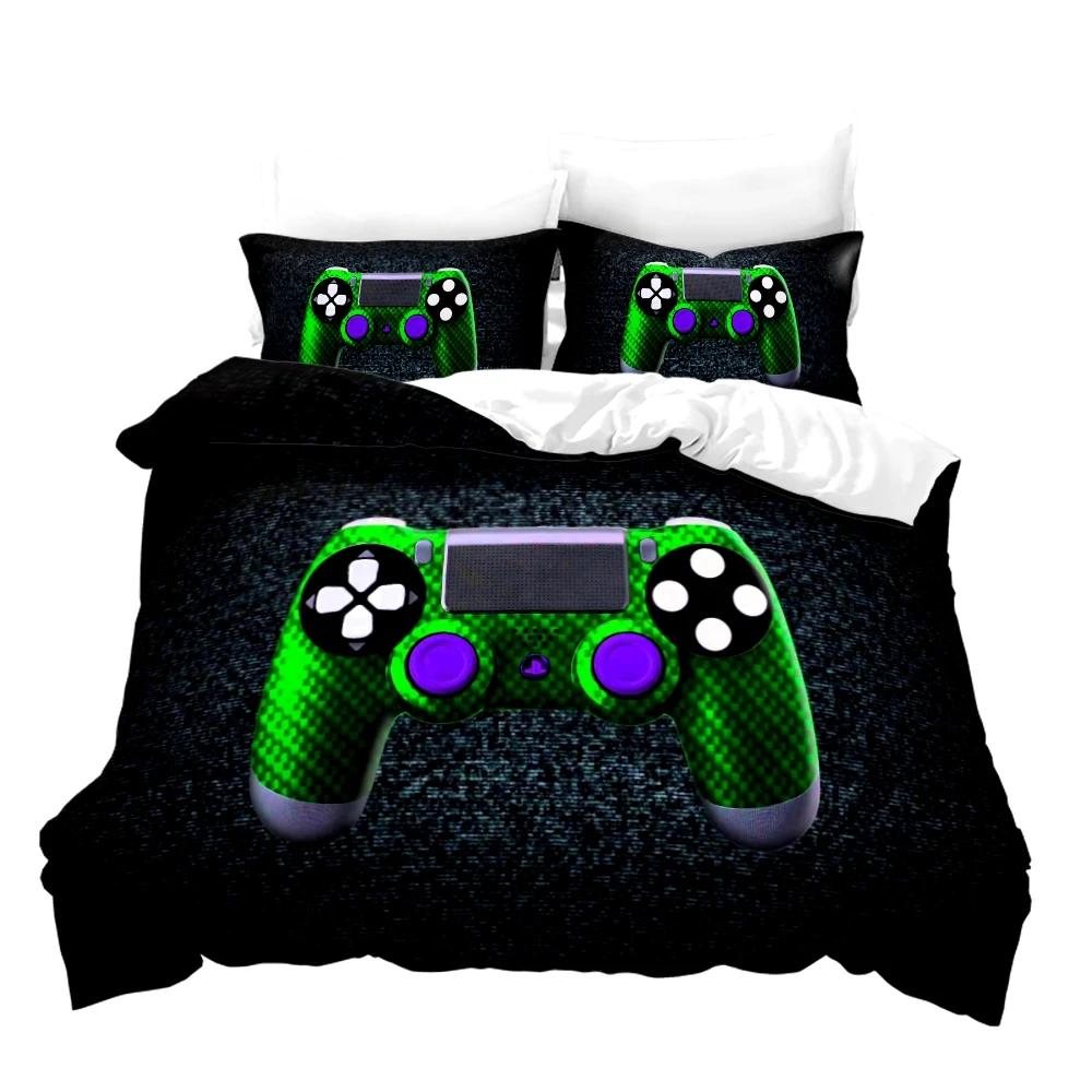 Black Game Gamepad Pattern 3d Bedding Set Classic Digital Print Duvet Cover Pillowcase Europe/Australia/USA Twin Queen King Size