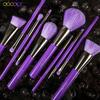 Docolor 10 Pcs Purple Makeup Brushes Synthetic Hair Professional Powder Foundation Blush Eye Blending Contour Make Up Brushes