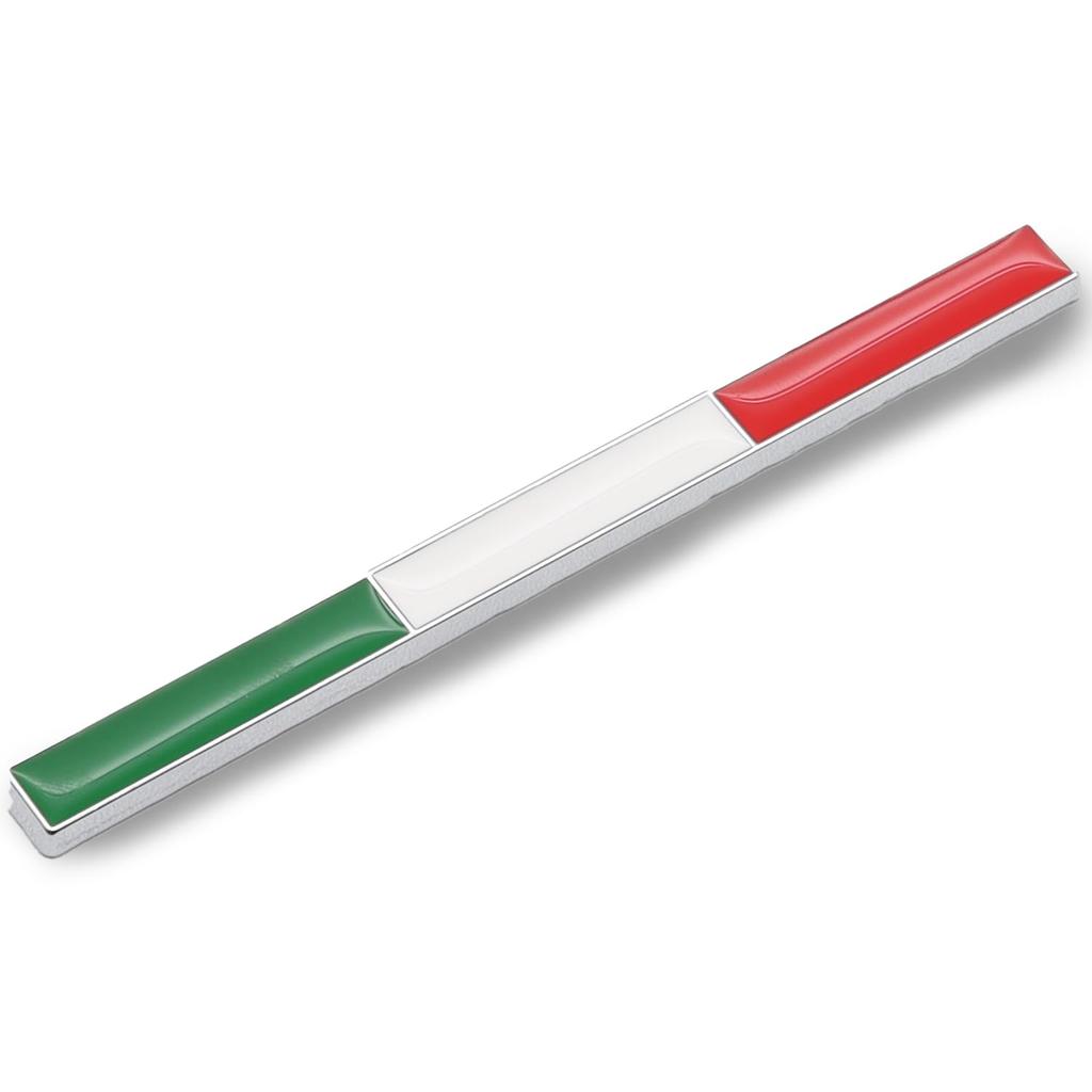 Fabulous Hall Emblem Metal Sticker Italy Flag Car Fashionable Decal Car Accessories Exterior General Purpose Beginner Custom Silver