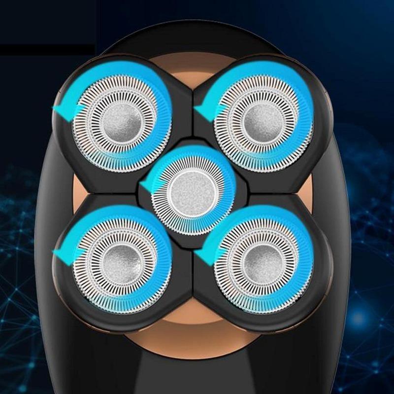 Электробритва для мужчин USB перезаряжаемый триммер для лысой головы чёрный — фото 5