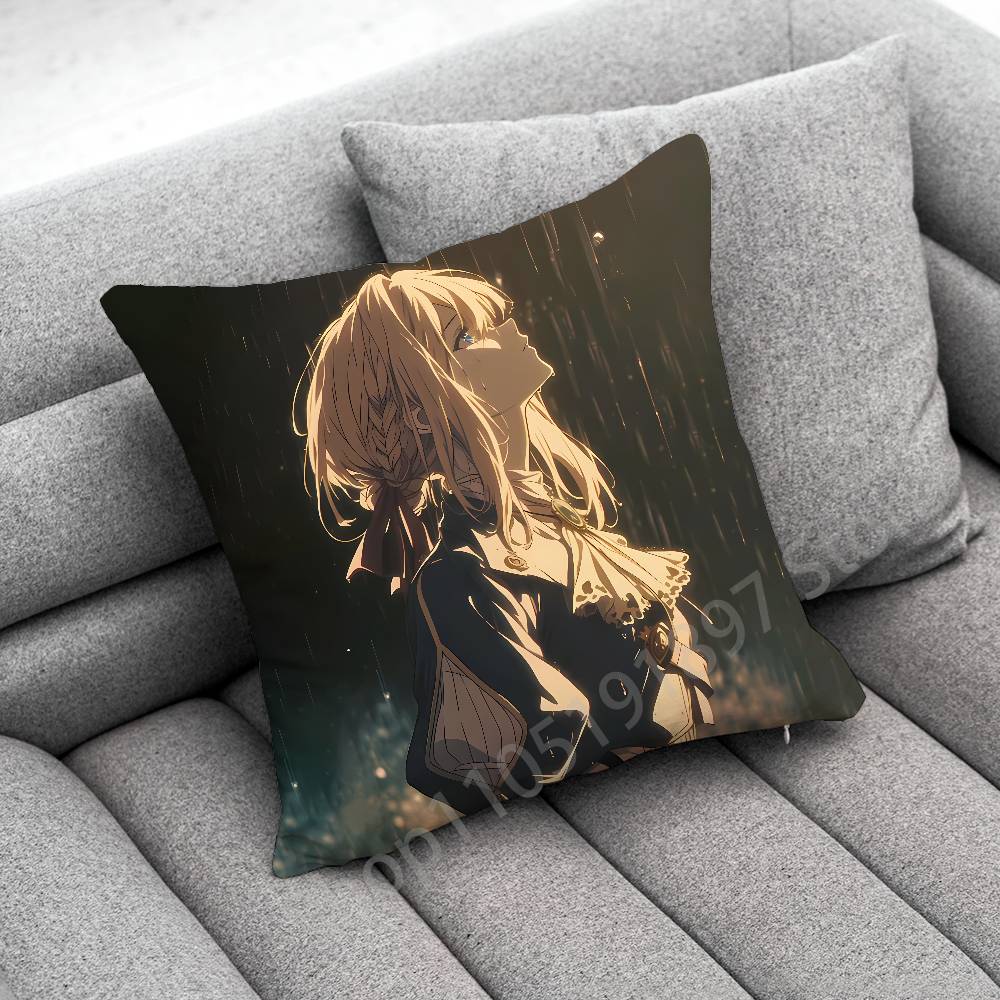 V-Violet E-Evergarden Наволочка для декоративной подушки 45*45см 40см 55см 50см 30см Квадратная чехол для подушки в машину 30cmx30cm